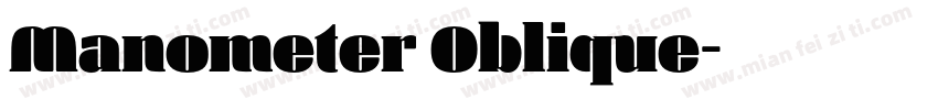 Manometer Oblique字体转换